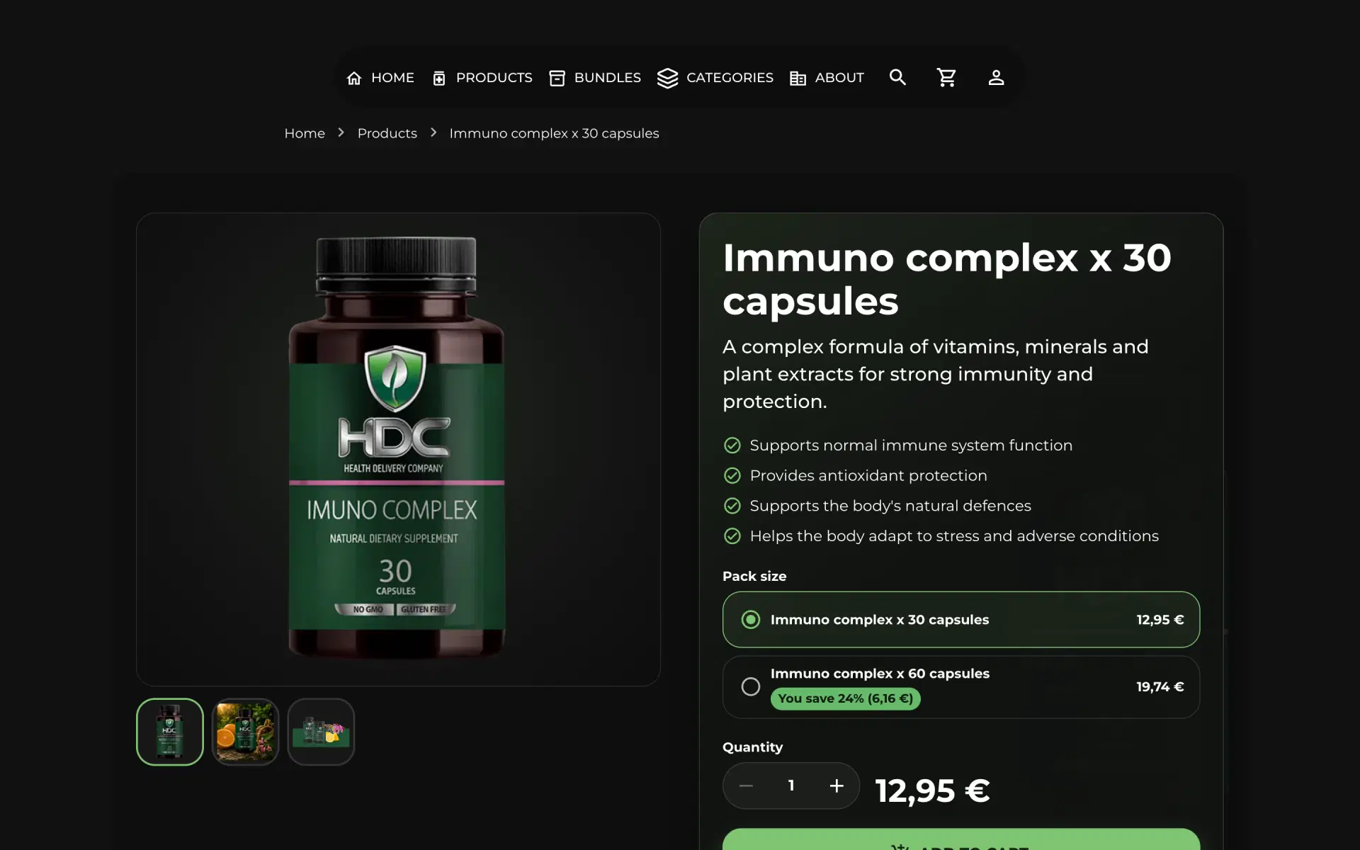 Health Delivery Company website screen 4