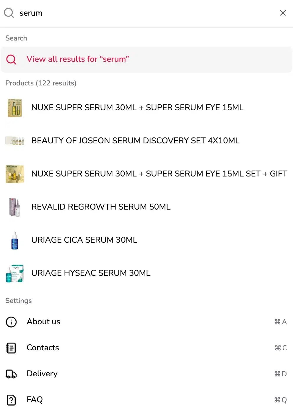 Sana live product search