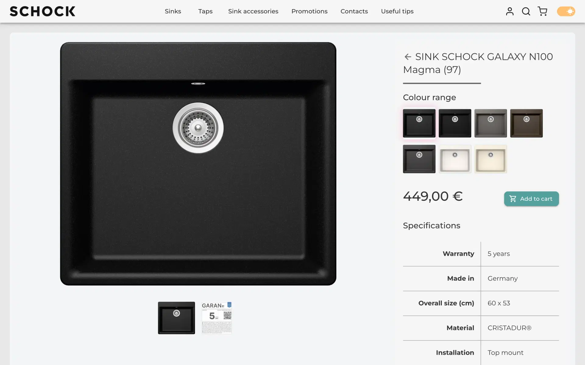 Schock website screen 4